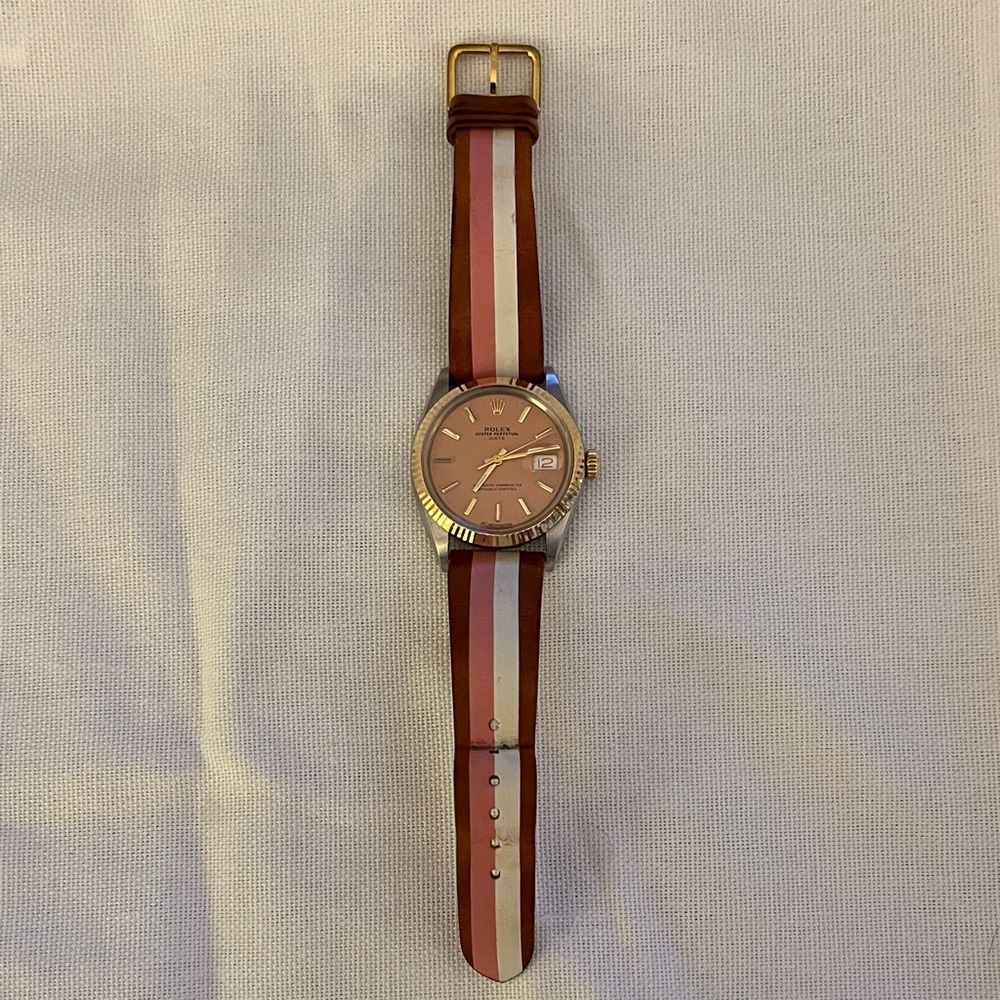 Rolex Datejust watch with La Californienne Daybreak strap - Picture 3 of 6
